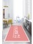 Baskılı Modern Kitchen Yazılı Yıkanabilir Kaymaz Yolluk Salon Mutfak Halısı, Mutfak-67-Pembe, 1