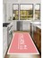 Baskılı Modern Kitchen Yazılı Yıkanabilir Kaymaz Yolluk Salon Mutfak Halısı, Mutfak-67-Pembe, 5
