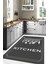 Baskılı Çatal Bıçak Desenli Kitchen Yazılı Yıkanabilir Kaymaz Salon Mutfak Halısı, Mutfak-68-Gri, 3