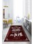 Baskılı Kıtchen Yazı Desenli Yıkanabilir Kaymaz Yolluk Salon Mutfak Halısı, Mutfak-52-Bordo, 3