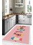 Dijital Baskılı Balık Figürlü Yıkanabilir Kaymaz Yolluk Salon Mutfak Halısı, Mutfak-51-Pembe, 5