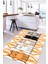 Dijital Baskılı Kedi Figürlü Yıkanabilir Kaymaz Yolluk Salon Mutfak Halısı, Mutfak-53-Turuncu, 4