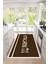 Baskılı Sade Modern Kitchen Yazılı Yıkanabilir Kaymaz Yolluk Salon Mutfak Halısı, Mutfak-91-Kahve, 2