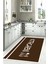 Baskılı Sade Modern Kitchen Yazılı Yıkanabilir Kaymaz Yolluk Salon Mutfak Halısı, Mutfak-91-Kahve, 4