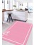 Baskılı Sade Düz Renk Desenli Yıkanabilir Kaymaz Yolluk Salon Mutfak Halısı, Mutfak-74-Pembe, 1