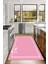 Baskılı Sade Düz Renk Desenli Yıkanabilir Kaymaz Yolluk Salon Mutfak Halısı, Mutfak-74-Pembe, 4