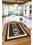 Baskılı Modern Kitchen Yazı Desenli Yıkanabilir Kaymaz Yolluk Salon Mutfak Halısı, Mutfak-75-Kahve, 2