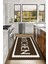 Baskılı Modern Kitchen Yazı Desenli Yıkanabilir Kaymaz Yolluk Salon Mutfak Halısı, Mutfak-75-Kahve, 3
