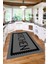 Baskılı Modern Kitchen Yazı Desenli Yıkanabilir Kaymaz Yolluk Salon Mutfak Halısı, Mutfak-75-Gri, 2
