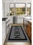 Baskılı Modern Kitchen Yazı Desenli Yıkanabilir Kaymaz Yolluk Salon Mutfak Halısı, Mutfak-75-Gri, 3