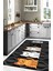Dijital Baskılı Kedi Figürlü Yıkanabilir Kaymaz Yolluk Salon Mutfak Halısı, Mutfak-53-Gri, 5