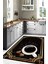 Baskılı Kahve Çekirdeği Desenli Yıkanabilir Kaymaz Yolluk Salon Mutfak Halısı, Mutfak-61-Siyah, 4