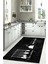Baskılı Kahve Fincan Desenli Yıkanabilir Kaymaz Yolluk Salon Mutfak Halısı, Mutfak-86-Siyah, 5