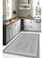 Baskılı Kitchen Yazı Desenli Yıkanabilir Kaymaz Yolluk Salon Mutfak Halısı, Mutfak-64-Gri, 3