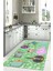 Baskılı Mutfak Eşya Desenli Yıkanabilir Kaymaz Yolluk Salon Mutfak Halısı, Mutfak-85-Yeşil, 5