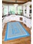 Baskılı Kitchen Yazı Desenli Yıkanabilir Kaymaz Yolluk Salon Mutfak Halısı, Mutfak-64-Turkuaz, 4