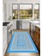 Baskılı Kitchen Yazı Desenli Yıkanabilir Kaymaz Yolluk Salon Mutfak Halısı, Mutfak-64-Turkuaz, 5