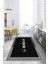Baskılı Sade Kitchen Yazı Desenli Yıkanabilir Kaymaz Yolluk Salon Mutfak Halısı, Mutfak-65-Siyah, 1