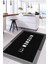 Baskılı Sade Kitchen Yazı Desenli Yıkanabilir Kaymaz Yolluk Salon Mutfak Halısı, Mutfak-65-Siyah, 2
