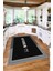 Baskılı Sade Kitchen Yazı Desenli Yıkanabilir Kaymaz Yolluk Salon Mutfak Halısı, Mutfak-65-Siyah, 4