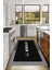 Baskılı Sade Kitchen Yazı Desenli Yıkanabilir Kaymaz Yolluk Salon Mutfak Halısı, Mutfak-65-Siyah, 5