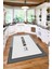 Baskılı Sade Kitchen Yazı Desenli Yıkanabilir Kaymaz Yolluk Salon Mutfak Halısı, Mutfak-65-Gri, 4