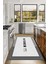 Baskılı Sade Kitchen Yazı Desenli Yıkanabilir Kaymaz Yolluk Salon Mutfak Halısı, Mutfak-65-Gri, 5