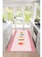 Dijital Baskılı Balık Motifli Yıkanabilir Kaymaz Yolluk Salon Mutfak Halısı, Mutfak-80-Pembe, 4