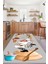 Dijital Baskılı Pasta Şef Desenli Yıkanabilir Kaymaz Yolluk Salon Mutfak Halısı, Mutfak-83-Gri, 4