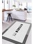 Baskılı Sade Kitchen Yazı Desenli Yıkanabilir Kaymaz Yolluk Salon Mutfak Halısı, Mutfak-65-Gri, 2