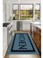 Baskılı Modern Kitchen Yazı Desen Yıkanabilir Kaymaz Yolluk Salon Mutfak Halısı, Mutfak-75-Turkuaz, 3