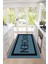 Baskılı Modern Kitchen Yazı Desen Yıkanabilir Kaymaz Yolluk Salon Mutfak Halısı, Mutfak-75-Turkuaz, 4