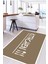 Baskılı Modern Kitchen Yazılı Yıkanabilir Kaymaz Yolluk Salon Mutfak Halısı, Mutfak-67-Bej, 2
