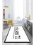 Baskılı Modern Kitchen Yazılı Yıkanabilir Kaymaz Yolluk Salon Mutfak Halısı, Mutfak-67-Beyaz, 1