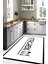 Baskılı Modern Kitchen Yazılı Yıkanabilir Kaymaz Yolluk Salon Mutfak Halısı, Mutfak-67-Beyaz, 3