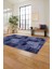 Baskılı Patchwork Sade Modern Yıkanabilir Kaymaz Yolluk Mutfak Salon Halısı, Patchwork-21-Lacivert, 2