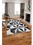 Baskılı Patchwork Geometrik Yıkanabilir Kaymaz Yolluk Mutfak Salon Halısı, Patchwork-38-Gri, 5