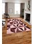 Baskılı Patchwork Geometrik Yıkanabilir Kaymaz Yolluk Mutfak Salon Halısı, Patchwork-38-Bordo, 5