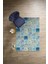Baskılı Patchwork Akrilik Desenli Yıkanabilir Kaymaz Yolluk Mutfak Salon Halısı, Patchwork-28-Mavi, 3