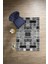 Baskılı Patchwork Etnik Model Yıkanabilir Kaymaz Yolluk Mutfak Salon Halısı, Patchwork-23-Gri, 3