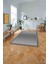 Dijital Sade Çerçeveli Kupa Desen Yıkanabilir Kaymaz Yolluk Mutfak Salon Halısı, Sade-91-Gri, 4