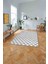 Dijital Sade Kare Çizgi Desenli Yıkanabilir Kaymaz Yolluk Mutfak Salon Halısı, Sade-58-Gri, 4
