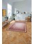 Dijital Sade Çerçeveli Zigzag Model Yıkanabilir Kaymaz Yolluk Mutfak Salon Halısı, Sade-88-Bordo, 4