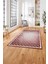 Dijital Sade Çerçeveli Zigzag Model Yıkanabilir Kaymaz Yolluk Mutfak Salon Halısı, Sade-88-Bordo, 5