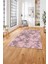 Dijital Baskılı Sade Etnik Model Yıkanabilir Kaymaz Yolluk Mutfak Salon Halısı, Sade-94-Pembe, 5