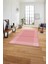 Dijital Sade Çizgili Dikdörtgen Model Yıkanabilir Kaymaz Yolluk Mutfak Salon Halısı, Sade-85-Pembe, 2