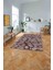Dijital Sade Çakıl Taş Modelli Yıkanabilir Kaymaz Yolluk Mutfak Salon Halısı, Sade-76-Bordo, 4