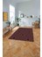 Dijital Sade Modern Çizgi Motifli Yıkanabilir Kaymaz Yolluk Mutfak Salon Halısı, Sade-96-Bordo, 4