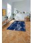 Dijital Baskılı Sade Desen Yıkanabilir Kaymaz Yolluk Mutfak Salon Halısı, Sade-71-Lacivert, 4