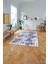 Dijital Baskılı Sade Kare Desenli Yıkanabilir Kaymaz Yolluk Mutfak Salon Halısı, Sade-73-Mor, 4